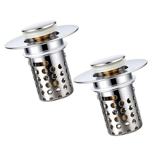 目詰まり防止排水フィルター シンクプラグ 洗面器 排水栓 プッシュタイプ バウンスコア シンクストレーナー 耐久性のある銅コア シンクストッパー バスルームストレーナー