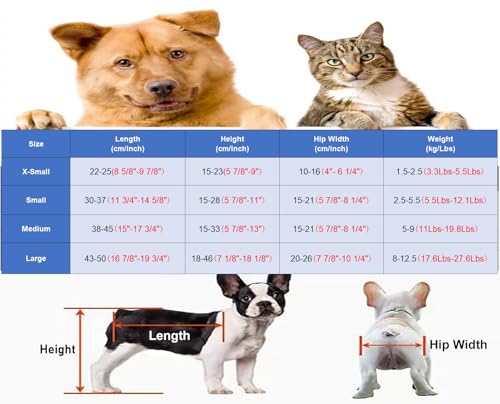 Silla de ruedas para perros discapacitados, carrito ajustable de dos ruedas con bandas reflectantes 7