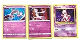 Pokemon Lote de cartas Mewtwo - Juego de 3 cartas Pokémon - Evoluciones/Crown Zenith/Brilliant Stars - 059/159-51/108