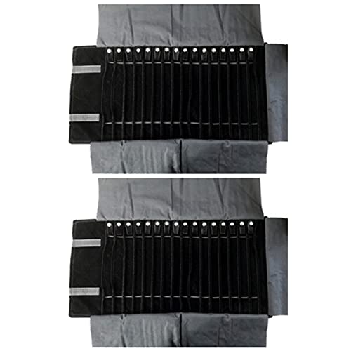 Image of NIZEAMI 2Pcs Velvet Jewelry Roll Bag Storage Bag Storage Bag Portable Necklace Display Case