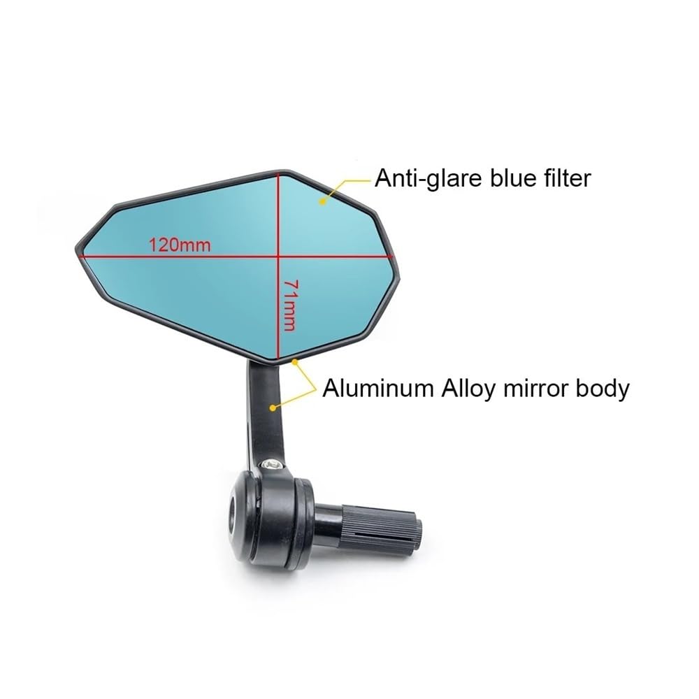motos Miroir vélo Rétroviseurs Latéraux De Guidon De Moto 7/8" CB650R MT03 SV650 GSXS750