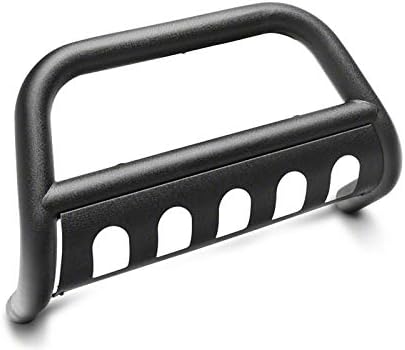 Redrock 4x4 3-Inch Bull Bar with Skid Plate; Textured Black for Jeep Wrangler 2018-2020