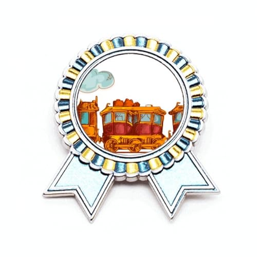Broche train de dessin animé Britain Country Culture en métal taille M