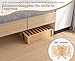 Pshelfy Lackfreies Naturholz-Hundeabsperrgitter, 6-teilig faltbar & 360° drehbar – Sicher als Welpen- und Kinderschutzgitter für Tür, Treppe, Flur (BxH: 351 x 58 cm, Natur, Unbehandelt)