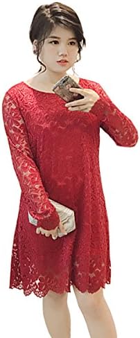 Amazon 長袖 レースワンピース ひざ丈 ミニ丈 シースルー きれいめ 黒 赤 Ll 3l 4l 5l 6l 大きいサイズ 3l 赤 ワンピース チュニック 通販