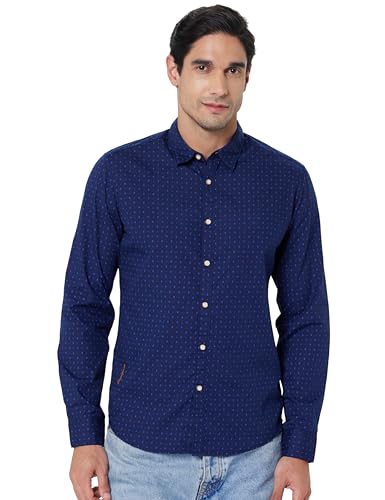 Image of Pepe Jeans Men's Casual Shirt | Trendy Printed Shirt for Men| Regular Fit | Full Sleeve | Available in Plus Size, Cotton