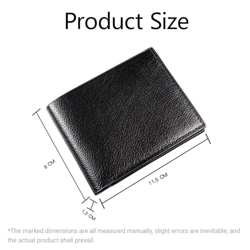 Mens Wallet Slim Credit Card Holder Wallet for Men and Boy, Man Small Wallet Bifold Credit Card Wallet Leather Mens Slim Wallet Lightweight and Portable for Pants Pockets (Casual, Black)2