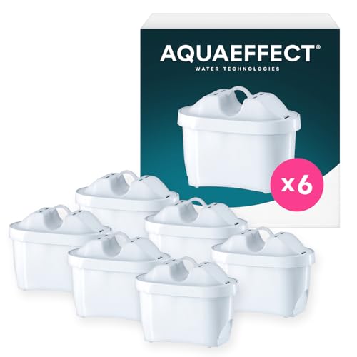 AQUAEFFECT MAX+ Water Filter Cartridges,Replacement for Brita® Maxtra+® Plus,Maxtra Pro® All-in-1,Compatible with Brita® Marella® Jug,Reduces Chlorine & Limescale,Eco-Friendly Choice (6)