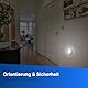 REV Nachtlicht - Steckdosenlampe mit Bewegungsmelder, Erfassungsbereich 110° bis zu 5m, LED Nachtlicht Steckdose, weiß