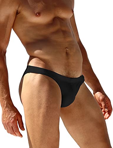 AIEOE Men’s Swim Briefs Low Rise Quick Dry Swimsuit Athletic Training Swimwear Hook and Eye2