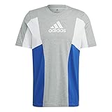 Coupe régulière adidas T-Shirt à Manches Courtes pour Homme M ESS CB T, M Grey Heather/Team Royal Blue, IC3682, XS