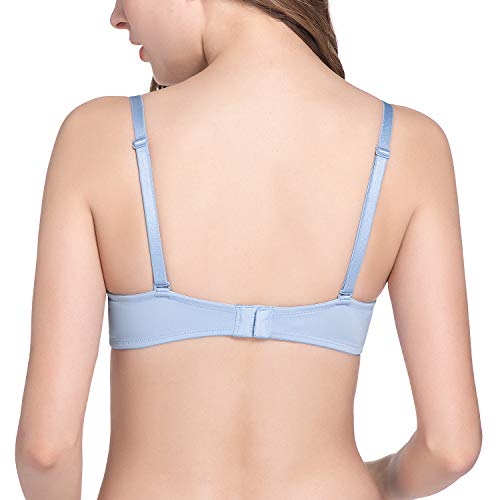 Image of Deyllo Women's Push Up Underwire Bra Super Padded T-Shirt Bra Add Two Cups