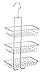 WENKO Portaoggetti appendibile per doccia Nivala - scaffale per la doccia con 3 ripiani, 2 ganci, Acciaio, 22 x 50 x 13.5 cm, Cromo