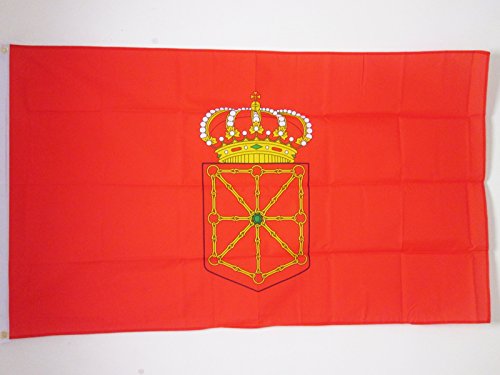 AZ FLAG, Navarre Flag, 2x3 Ft, 100D Polyester Spanish Region Of Comunidad Foral De Navarra Banner with Two Metal Grommets