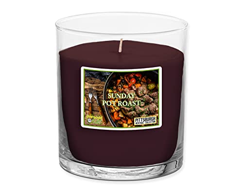 OverSoyed Pittsburgh Heritage Collection Yinz Hungry Series | Sunday Pot Roast | Beef Vegetable Scented Jar Candle Artisan Hand Poured to Order | 3 oz. 30 HR Burn 2" x 2 5/8" Reusable Tumbler | Brown