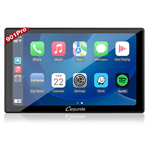 Carpuride Portable Wireless CarPlay Screen Car- 9 Inch Car Pla