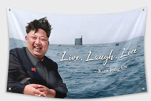 Toppes t Kim Jong Un Live Laugh, Love Flag 3ft x 5ft College Dorm