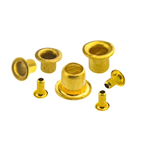 Xingyheng 650Pcs 8 Values M0.9(D)-M5(L) Mixed Zinc Plated Through Hole Copper Rivets Assortment Kit(Whole Hollow Grommets Rivets Set With A Plastic Storage Kit) #TOP6