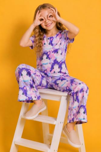 Image of TotzTouch Night Dress Kids Girls - Soft, Comfy & Adorably Stylish Printed Pyjama Set Age 6 Months to 15 Years