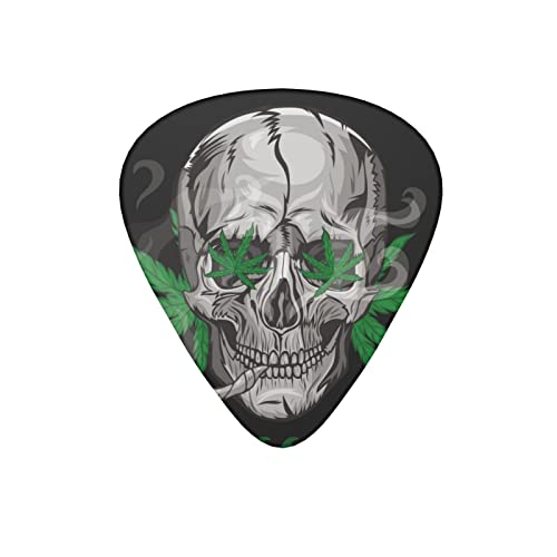 Lot de 12 médiators de guitare avec tête de mort vert-marijuana noir pour guitare électrique, basse acoustique, cadeau idéal pour les amateurs de guitare acoustique - Les Beatles, Paul McCartney, John Lennon, RIngo Starr, George Harrison Lot de 12 médiators de guitare avec tête de mort vert-marijuana noir pour guitare électrique, basse acoustique, cadeau idéal pour les amateurs de guitare acoustique
