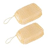 Esponjas de sisal: masajea la piel en la ducha para aliviar la picazón y promover la circulación sanguínea, almohadillas exfoliantes de sisal