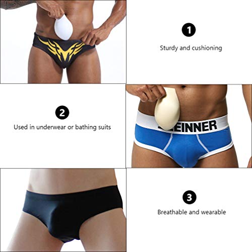 VALICLUD 2 Pcs Homens Bojo Melhorar Cueca Copo Pad Esponja para Natação Tronco de Natação Breves Sho