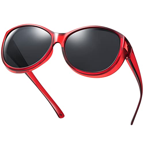 Br'Guras Polarized Oversized Fit over Sunglasses Wear over Glasses for Women Men Driving Riding...
