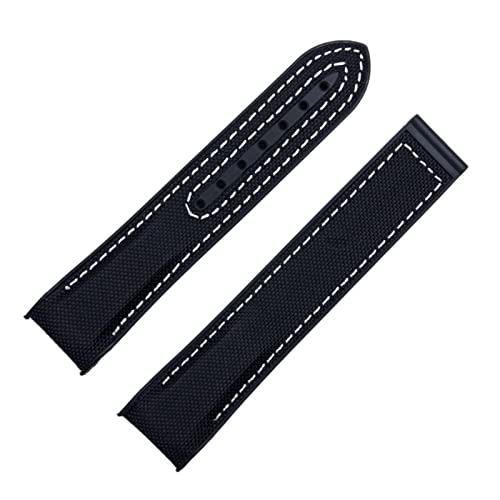 Bracelet caoutchouc nylon 22mm accessoire pour montre Omega Seamaster