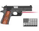 Red Laser Power Bundle for 1911 Pistols - Springfield, Kimber, Taurus & Ruger Commander, Ruger SR 1911 w/ArmaLaser TR25 / TR25s Red Laser Sight, 2 Extra Batteries, and Guns & Ammo Sticker