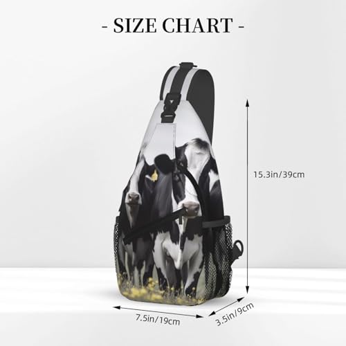 Bolso cruzado para hombre mochila sling negro y blanco miniatura 3