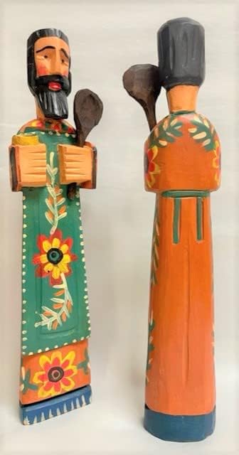 Altiplano Large San Pasqual Kitchen Saint - 15" Tall Hand Carved, Made in Guatemala