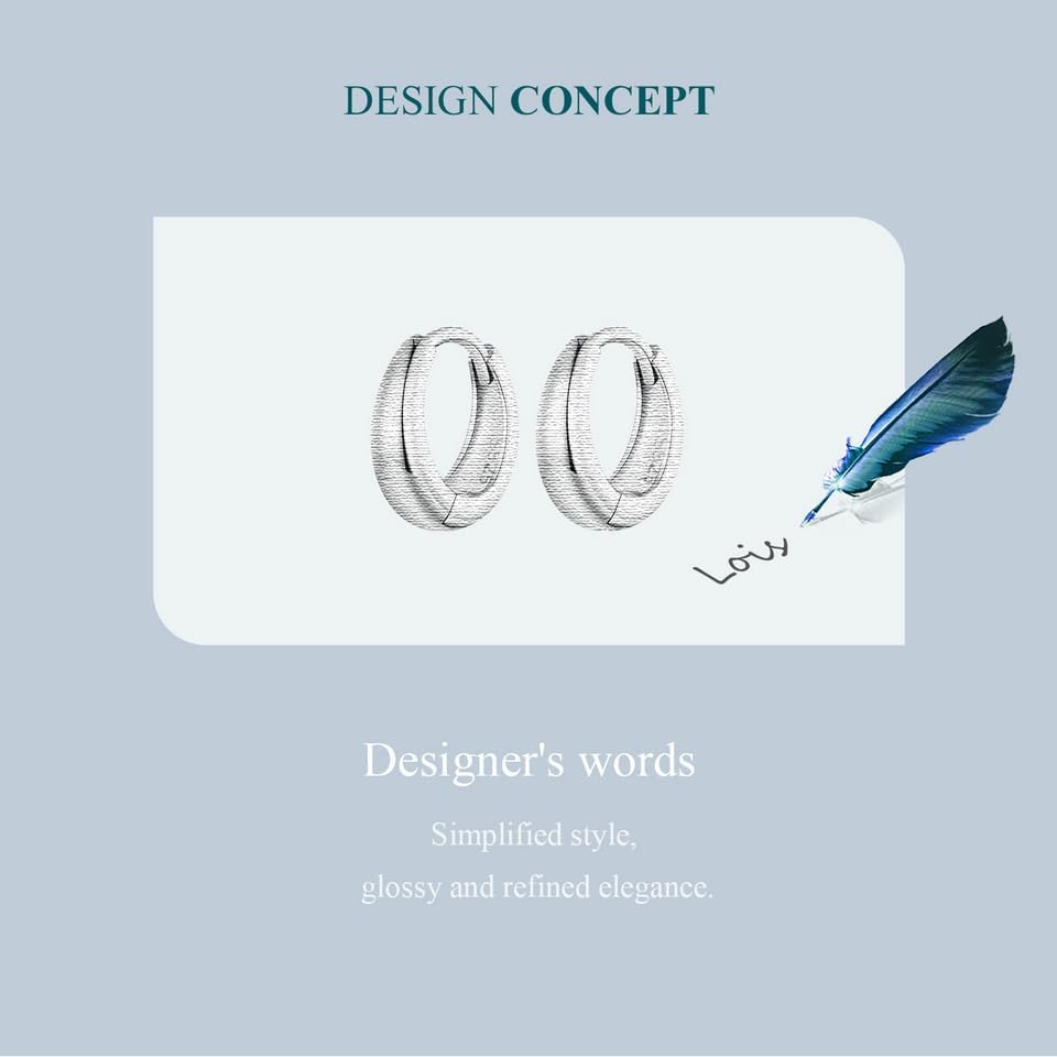 BISAER Sterling Silver Hoop Earrings 18K Gold Plated Hypoallergenic Post Chunky Hoops Large Silver Hoops Lightweight Earrings for Women - Image 6