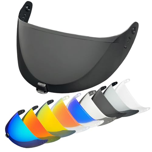 YMTSGEQ Helmet Visor For R420/R330.Replacement Motorcycle Helmet Shield Compatible with R420/R330 (Deep Black)