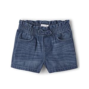 The Children’s Place baby girls Paper Bag Waist Denim Shorts
