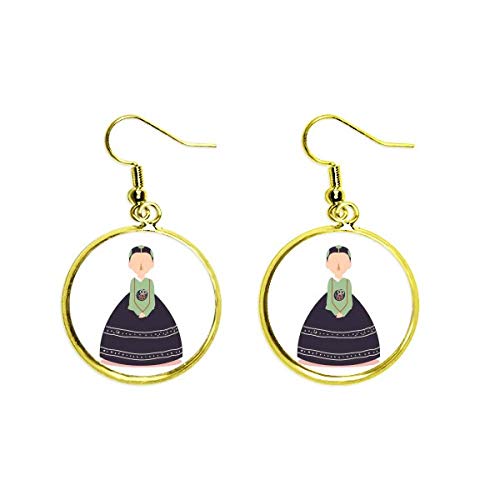 Pendientes coreanos tradicionales para bodas y eventos especiales con silueta de gota