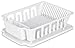 Sterilite 2-piece Large Sink Set Dish Rack Drainer, White (18 3/4" L x 13 3/4" W x 5 1/2" H)