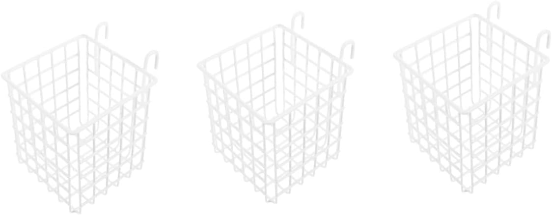 GLEAVI 3pcs Over Cabinet Organizer Sturdy Iron Hanging Basket Storage Rack for Kitchen Bathroom Space Saving Wire Basket for Utensils Toiletries More Easy Installation with Hooks