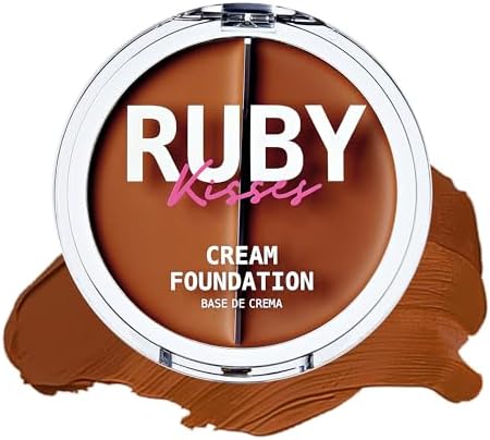 Ruby Kisses 3D Face Creator Cream Foundation & Concealer, 12 Hours Long Lasting, Medium to Full Coverage, Non-Greasy, Ideal for Makeup & Contour Palette (Level 11)