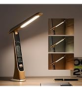 Amazon Brand - Umi Wireless LED Desk Lamp | Rechargeable Table Light with Digital Display & Touch...