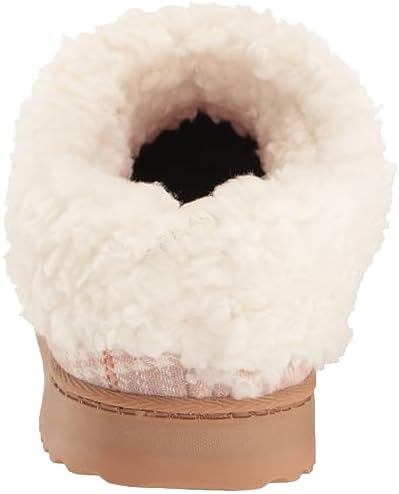 Dearfoams Women's Nyla Felted and Plaid Moc Toe Clog Slipper, Pale Mauve, 11-12 | Image 2