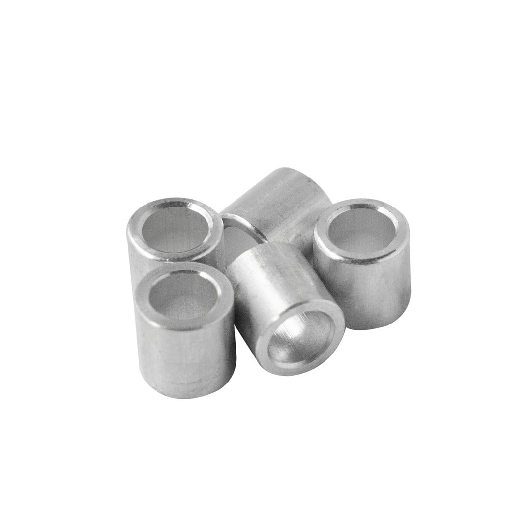 Aluminum Spacer 3/8 OD x 1/4 ID, Round Spacer, Unthreaded Standoff, Bushing, Plain Finish, Fits screws bolts 1/4 or M6 by Metal Spacers Online (3/8 Length, 2 Pack)