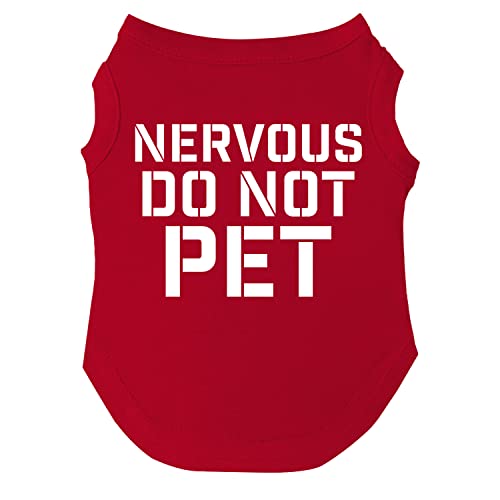 Nervous Do Not Pet Dog T�V���c �T�C�Y �q���A��������A��^���p(���b�h�A2X-���[�W 156)