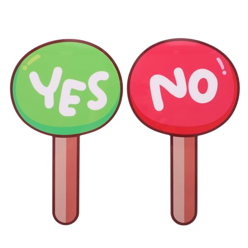 DIYEAH Classroom Judging Board 2Pcs Handheld Yes No Voting Paddles Portable Teacher Teaching Tool for Student Participation and Interactive Learning
