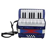 [page_title]-Tree-on-Life 1 STÜCK 17 Schlüssel 8 Bass Kleine Akkordeon Pädagogisches Musikinstrument Spielzeug für Kinder Früherziehung Blau Geschenk