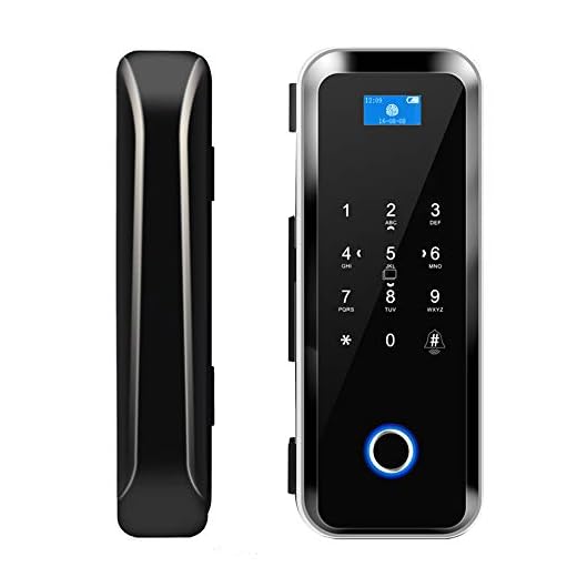 Fingerprint Door Lock -No Drill,Security Biometric Fingerprint Door Lock for Glass Door,Password Door Lock with IC Cards， Electronic Glass Door Lock-Support Fingerprint，Sliding Door Smart Lock