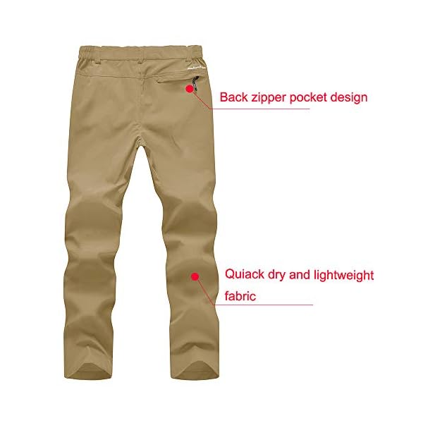 Gopune-Womens-Outdoor-Hiking-Pants-Lightweight-Quick-Dry-Water-Resistant-Mountain-Trouser Gopune Women's Outdoor Lightweight Quick Dry Sportswear Water Resistant Hiking Pants with Pockets (Khaki,M)