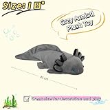 unsnurnoch Realistic Grey Axolotl Plush 18", Soft Salamander Stuffed Animal, Cute Plush Doll for Kids Aninal Lovers, Creative Room Décor,Ideal Presnet Birthday Chirstmas Festival