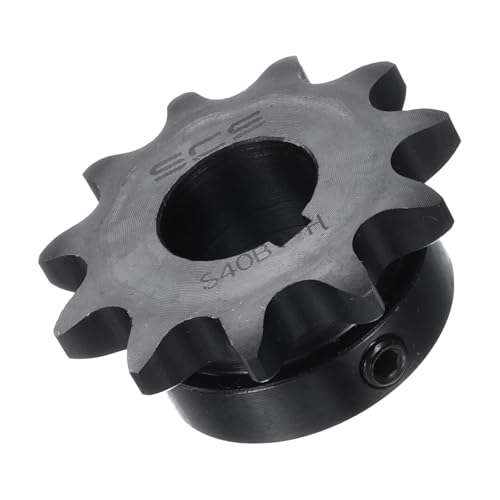 Image of uxcell #40 Chain Roller Sprocket B Type, 3 /4 inch Bore 11 Tooth Single Strand Chain Sprocket, Carbon Steel, Keyway with Set Screws