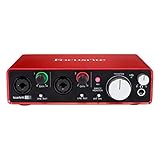 Focusrite Scarlett 2i2 (2nd Gen) USB Audio Interface with Pro Tools First, Red, 2i2 - 2 Mic Pres