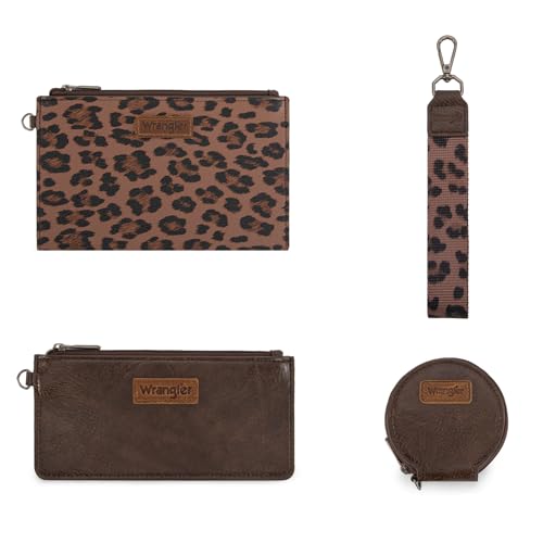 Image of Montana West X Wrangler Keychain Wallets for Women Dual Pouch Wristlet